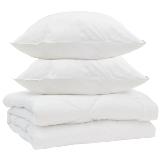 Přikrývka S Polštářem 3 Pcs Bílá Mikrovlákno