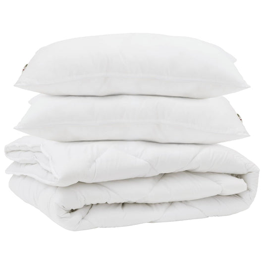 Přikrývka S Polštářem 3 Pcs Bílá Mikrovlákno