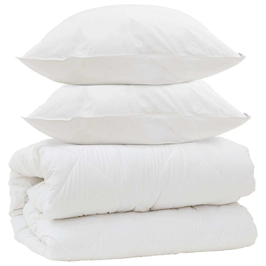 Duvet S Polštáři S Polštářem 3 Pcs Bílá Mikrovlákno