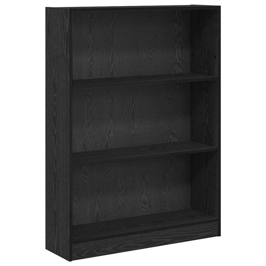 Knihovna 80 X 24 X 109 Cm Kompozitní Dřevo Černý Dub