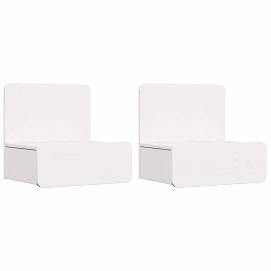 Noční Stolek Se Zásuvkou 2 Pcs Bílá 44 X 32,5 X 40 Cm