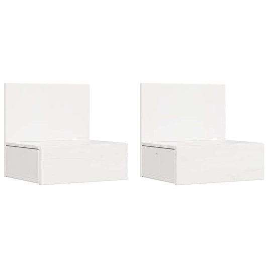 Noční Stolek Se Zásuvkou 2 Pcs Bílá 42 X 32,5 X 40 Cm