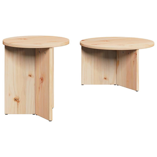 Konferenční Stolek 2 Pcs Přírodní Masivní Borové Dřevo