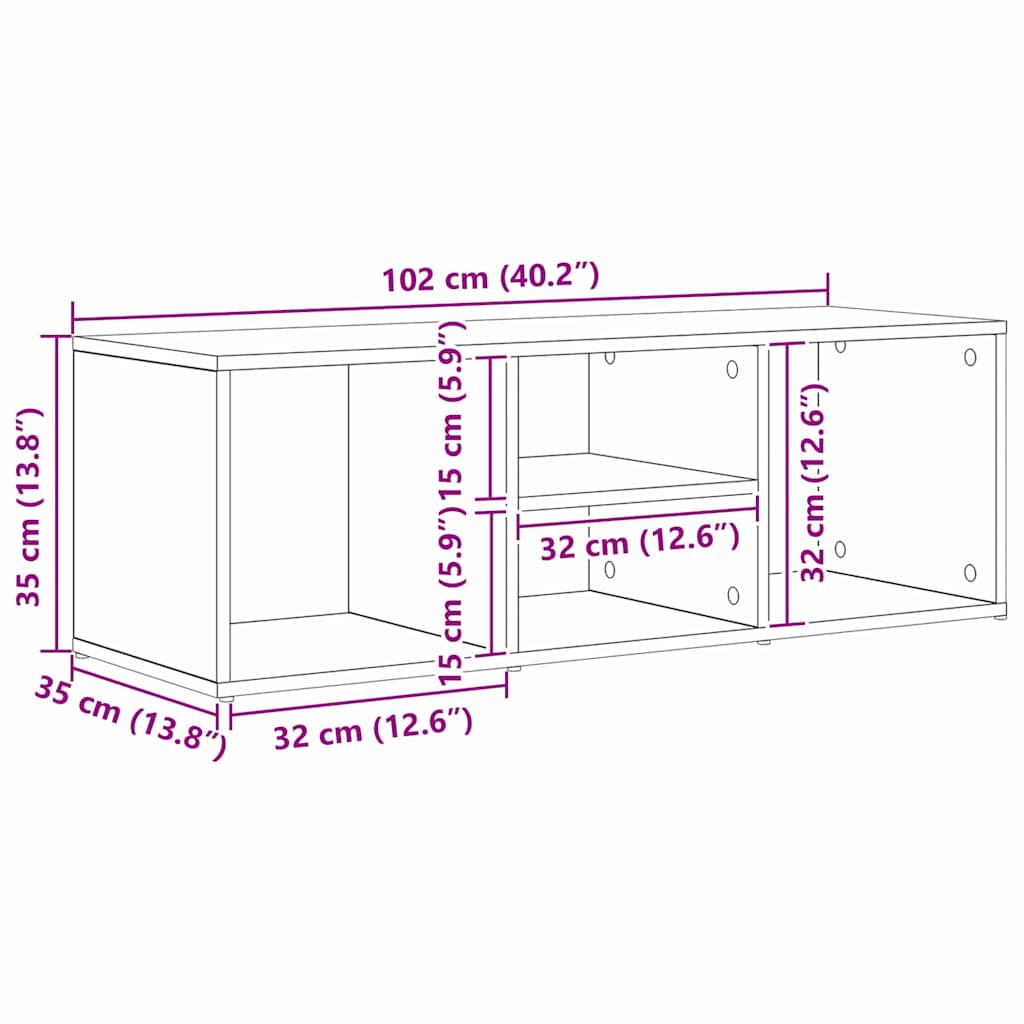 Lavička Na Boty 102 X 35 X 35 Cm Kompozitní Dřevo Černý Dub
