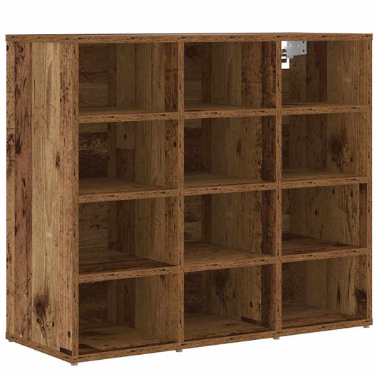 Skříň Na Obuv 77,5 X 30 X 67 Cm Kompozitní Dřevo Staré Dřevo