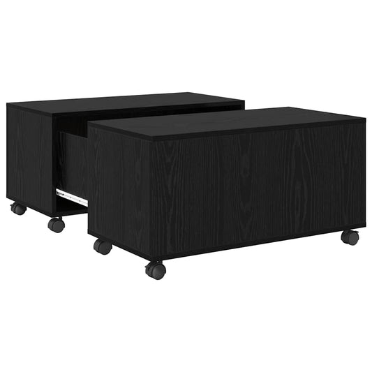 Konferenční Stolek Černý Dub 75 X 75 X 38 Cm Kompozitní Dřevo