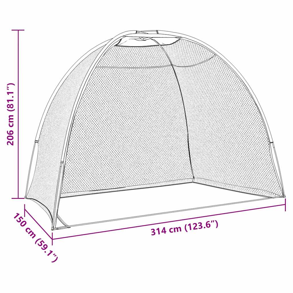 Pomocník Pro Golfový Trénink Černá 314 X 150 X 206 Cm Polyester