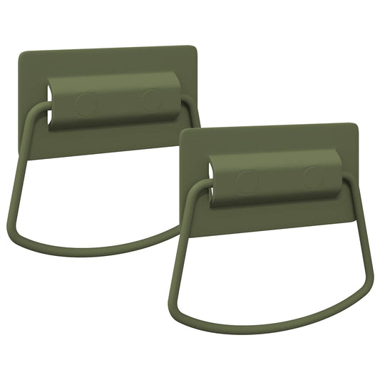 Úchyty Na Skříň 2 Pcs Olivově Zelená 85 X 45 Mm Kov