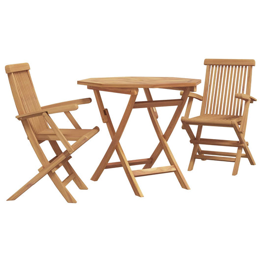 Zahradní Jídelní Souprava 3 Ks Hnědá Masivní Akátové Dřevo