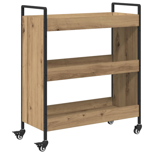 Kuchyňský Vozík Artisanový Dub 70 X 30 X 82 Cm Kompozitní Dřevo