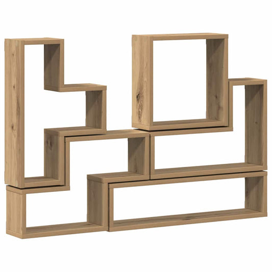 Nástěnná Polička Nástěnná Montáž Artisanový Dub 96 X 12 X 64 Cm