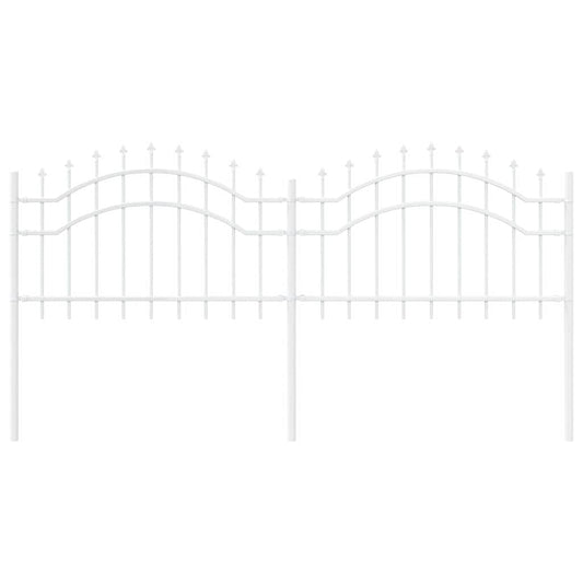 Zahradní Plot Woerden 240 X 115 Cm Práškově Lakovaná Ocel Bílá