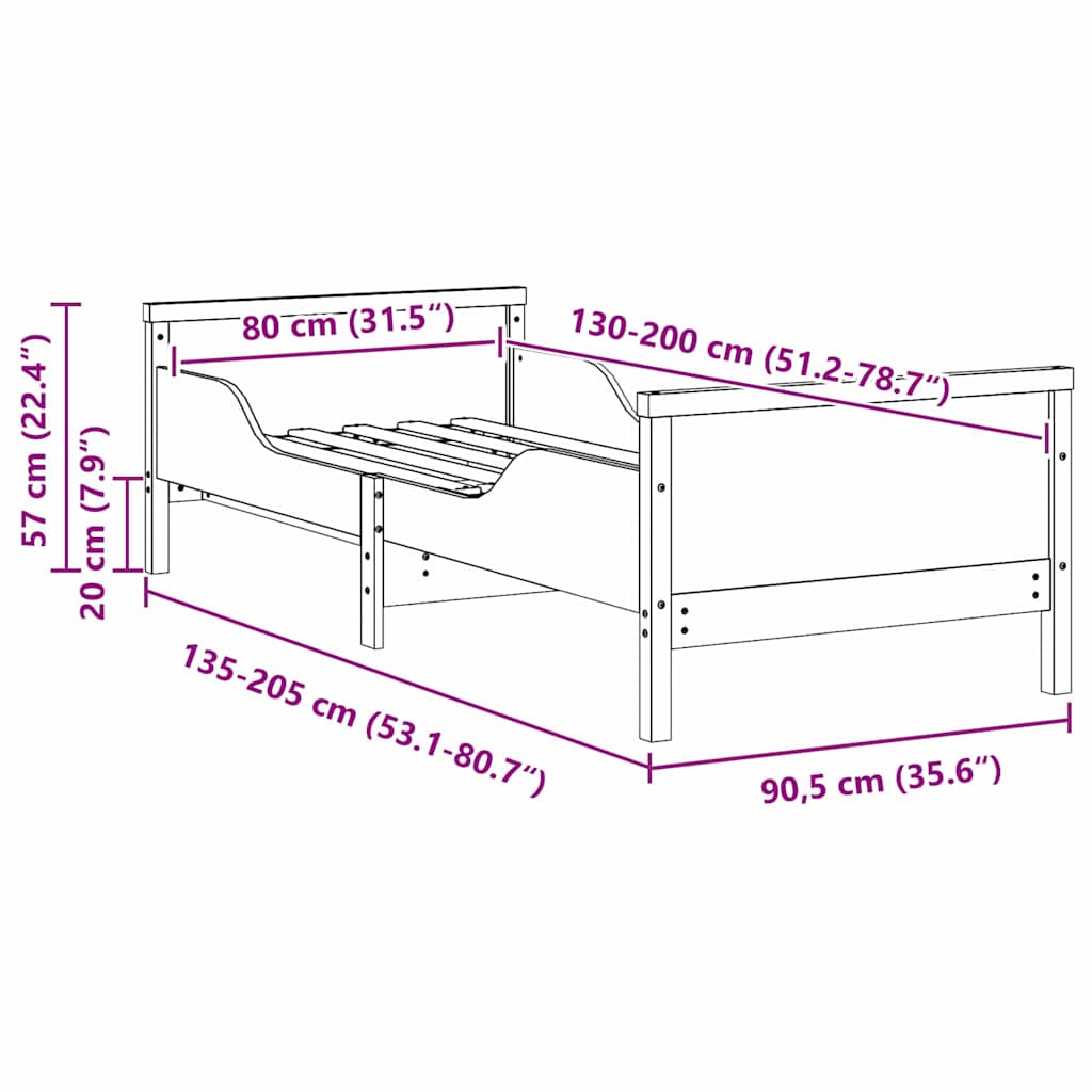 Rám Postele S Čelo Hnědá 80 X 200 Cm Kompozitní Dřevo