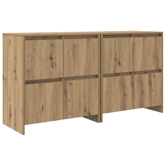 Konzole 2 Ks Dub Artisan 70 X 41 X 75 Cm Kompozitní Dřevo
