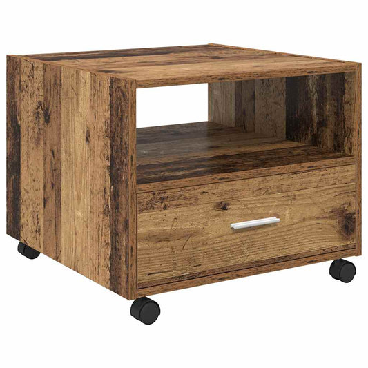 Konferenční Stolek Staré Dřevo 55 X 55 X 45 Cm Kompozitní Dřevo