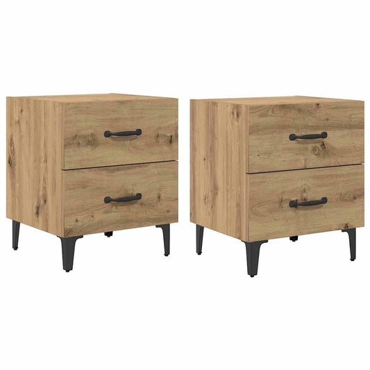 Zásuvka Pod Postel 2 Ks Artisanový Dub 40 X 35 X 47,5 Cm
