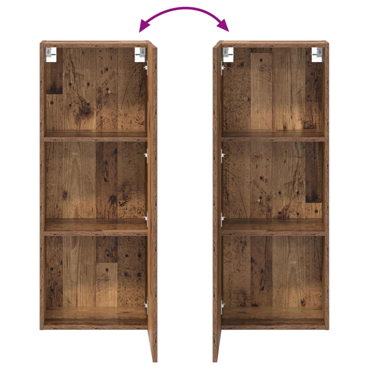 Tv Wall Cabinet 40,5 X 30 X 102 Cm Staré Dřevo Kompozitní Dřevo