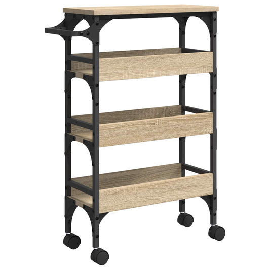 Kuchyňský Vozík Sonoma Dub 53 X 20 X 76 Cm Kompozitní Dřevo