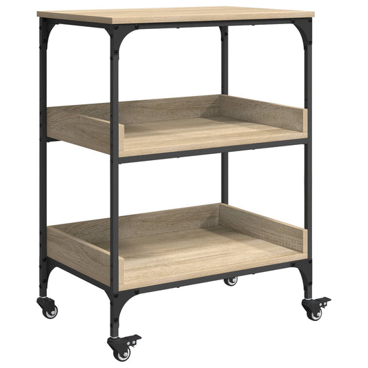 Kuchyňský Vozík Sonoma Dub 60 X 41 X 80,5 Cm Kompozitní Dřevo