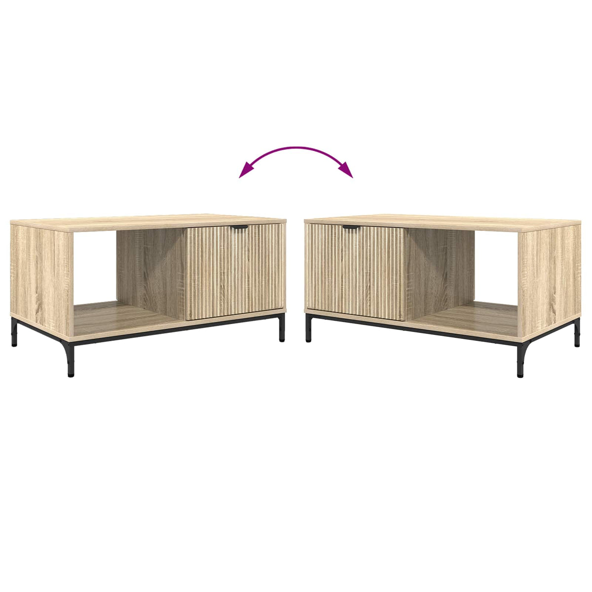 Konferenční Stolek Sonoma Dub 90 X 49 X 46 Cm Kompozitní Dřevo