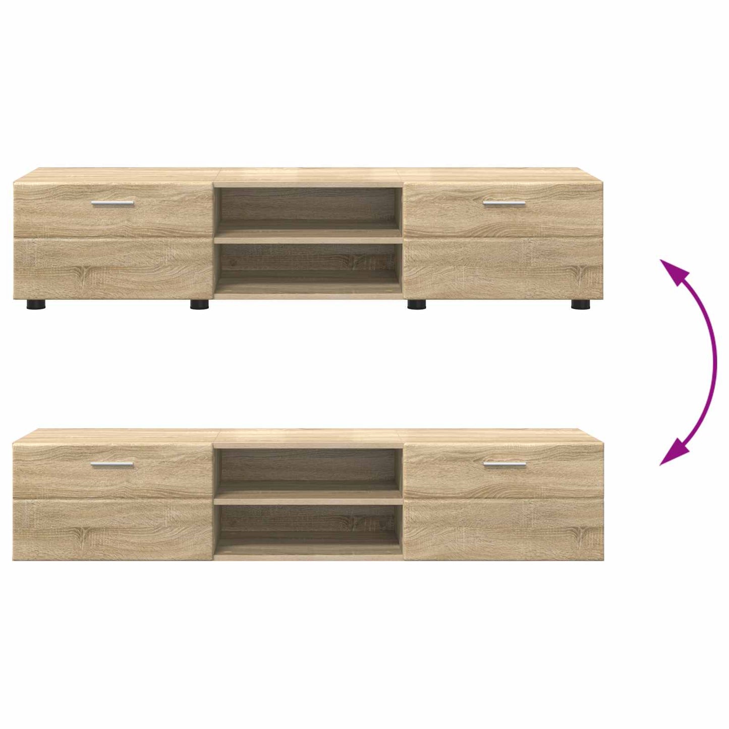 Dřevěná Skříň 150 X 39 X 30 Cm Sonoma Dub Kompozitní Dřevo
