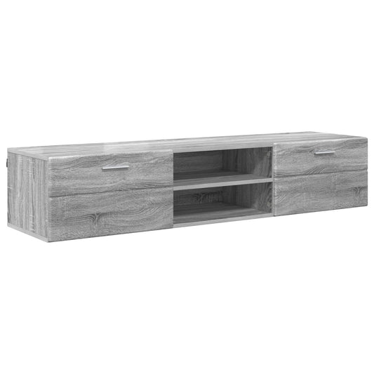 Dřevěná Skříň 150 X 39 X 30 Cm Šedá Sonoma Kompozitní Dřevo