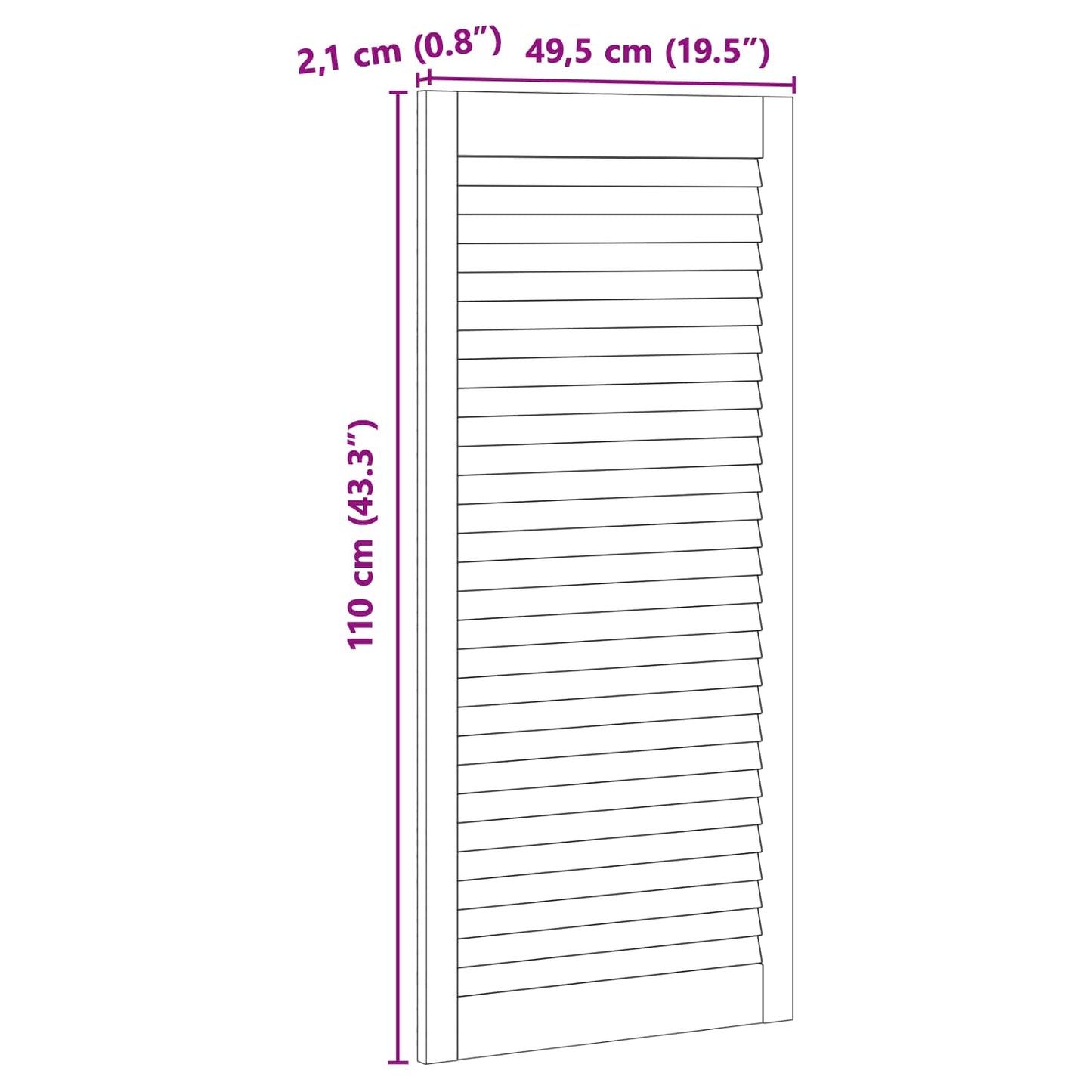 Skříňové Dveře Se Dveřmi 4 Ks Přírodní 49,5 X 2,1 X 110 Cm