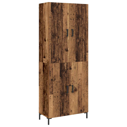 Vysoký Bufet Staré Dřevo 69,5 X 34 X 180 Cm Kompozitní Dřevo