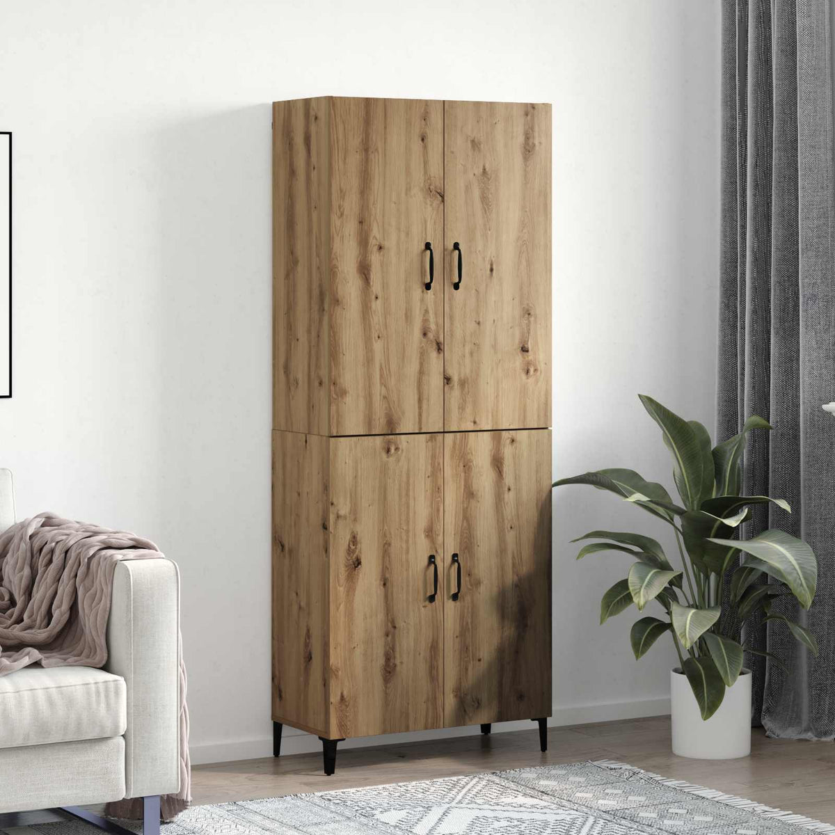 Vysoký Bufet 2 Ks 69,5 X 34 X 180 Cm