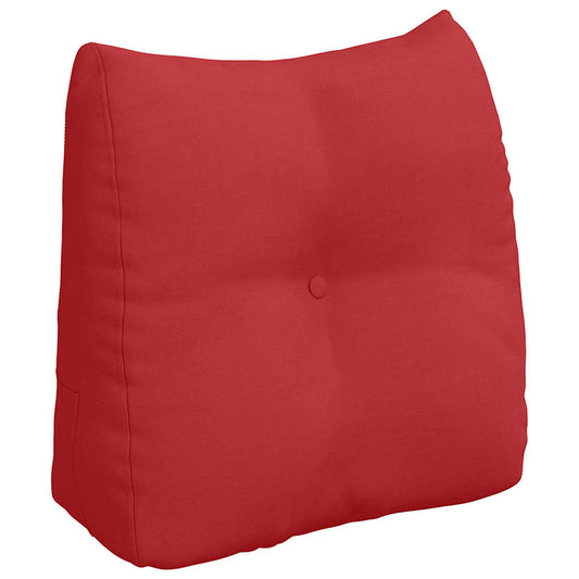 Polštář Na Záda Červená 45 X 24 X 50 Cm Textil