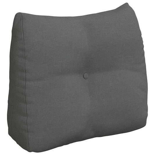 Polštář Na Záda Tmavě Šedá 60 X 24 X 50 Cm Textil