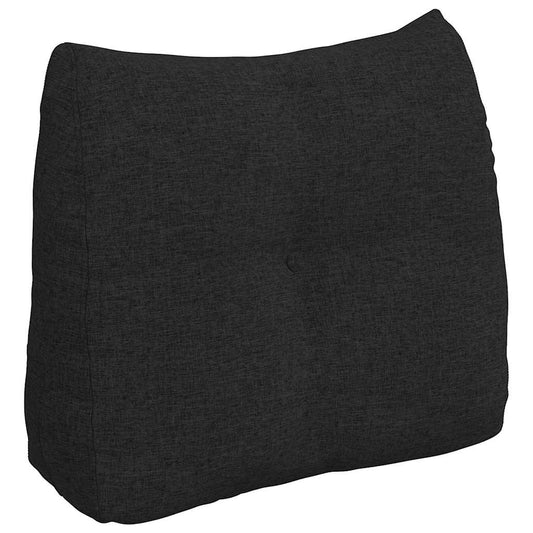 Polštář Na Záda Černá 60 X 24 X 50 Cm Textil