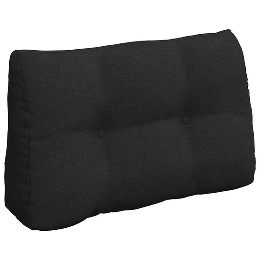Polštář Na Záda Černá 80 X 24 X 50 Cm Textil
