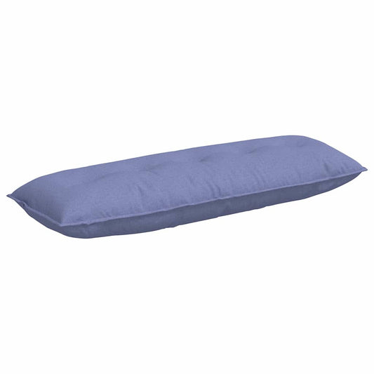 Polštář Na Záda Modrá Džínovina 140 X 19 X 50 Cm Textil