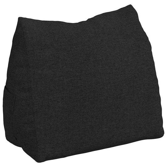 Polštář Na Záda Černá 60 X 20 X 50 Cm Textil