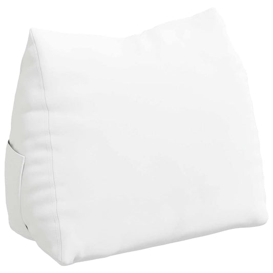 Polštář Na Záda Bílá 60 X 20 X 50 Cm Textil