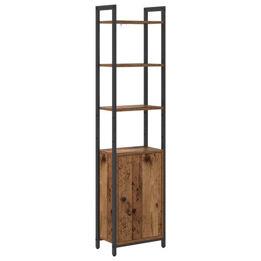 Knihovna 6 Úrovní 40 X 24 X 161 Cm Kompozitní Dřevo Staré Dřevo