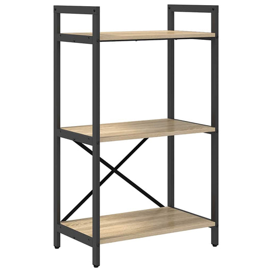 Knihovna 3 Úrovní 56 X 34 X 96 Cm Kompozitní Dřevo Sonoma Dub