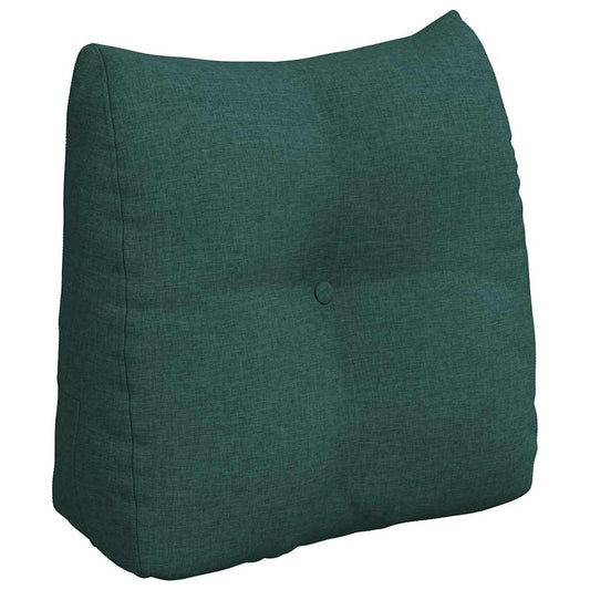 Polštář Na Záda Tmavě Zelená 45 X 24 X 50 Cm Textil
