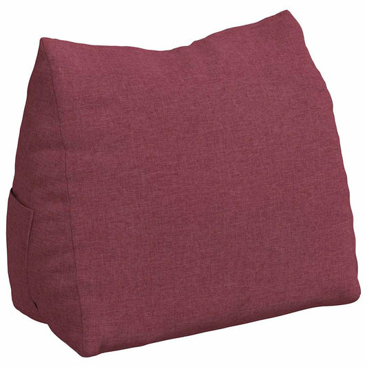 Polštář Na Záda Víno Červené 60 X 20 X 50 Cm Textil