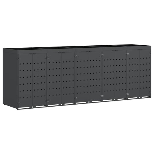 Úložný Box Na 5 Popelnic Antracit 340 X 77,5 X 121,5 Cm