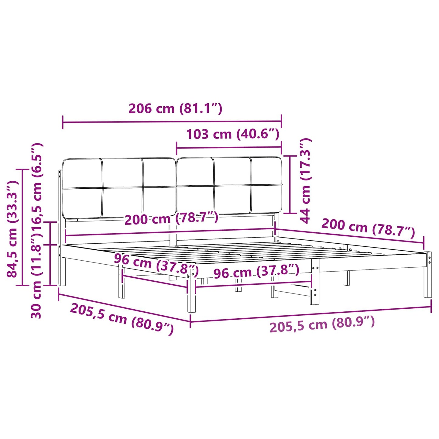Rám Postele S Čalouněným Čelem S Čelo Taupe 120 X 200 Cm