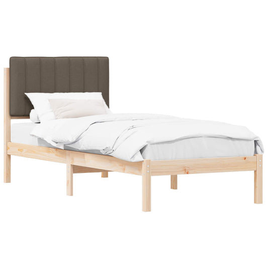 Rám Postele S Čalouněným Čelem Taupe 80 X 200 Cm