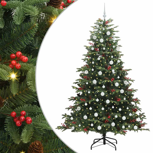 Umělý Vánoční Stromeček Zelená 210 Cm Pvc, Kov A Plast