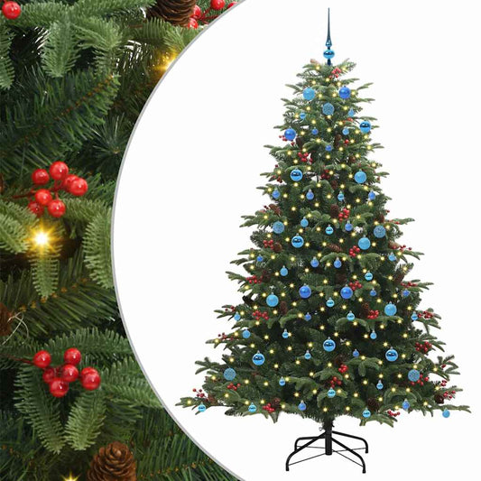 Umělý Vánoční Stromeček Zelená 210 Cm Pvc, Kov A Plast