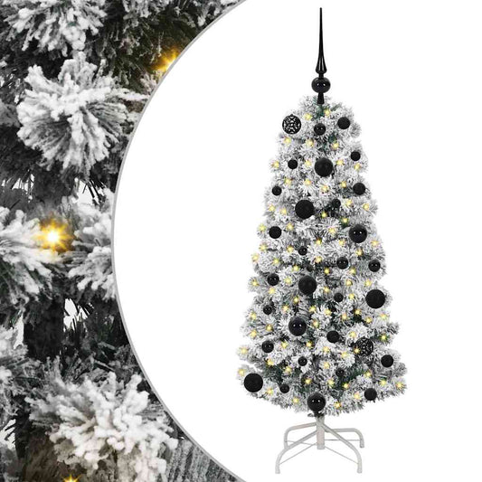 Umělý Skládací Vánoční Strom Zelená A Bílá 120 Cm