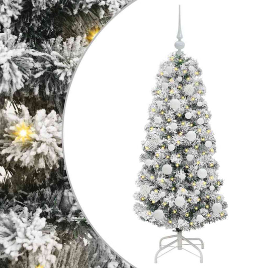 Umělý Skládací Vánoční Strom Zelená A Bílá 120 Cm