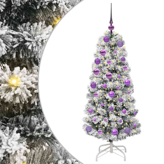 Umělý Skládací Vánoční Strom Zelená A Bílá 120 Cm