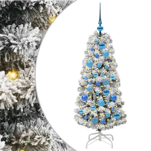 Umělý Skládací Vánoční Strom Zelená A Bílá 120 Cm