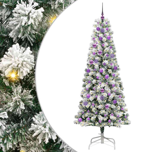 Umělý Skládací Vánoční Strom Zelená A Bílá 210 Cm